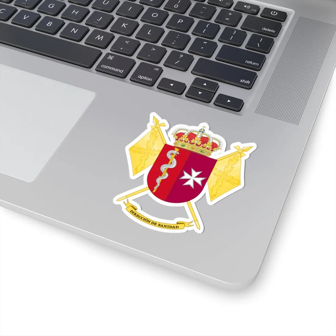 Coat of Arms of the Spanish Army Health Directorate (Spain) (Coat of Arms) STICKER Vinyl Kiss-Cut Decal - The Sticker Space