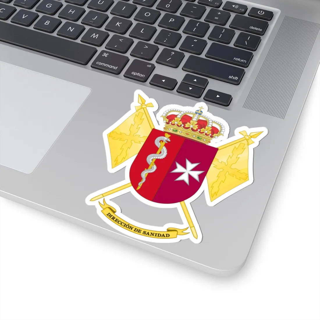 Coat of Arms of the Spanish Army Health Directorate (Spain) (Coat of Arms) STICKER Vinyl Kiss-Cut Decal - The Sticker Space