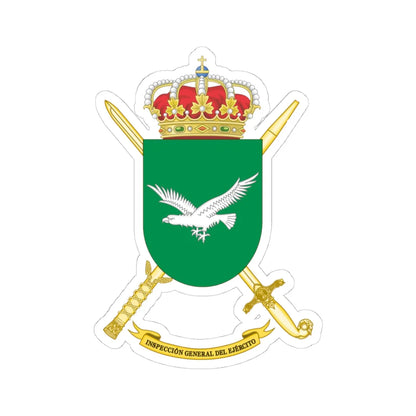 Coat of Arms of the Spanish Army Inspector Generals Office (Spain) (Coat of Arms) STICKER Vinyl Kiss-Cut Decal 4 Inch White - The Sticker Space