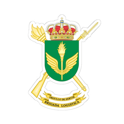Coat of Arms of the Spanish Army Logistic Brigade (Spain) (Coat of Arms) STICKER Vinyl Kiss-Cut Decal 6 Inch White - The Sticker Space