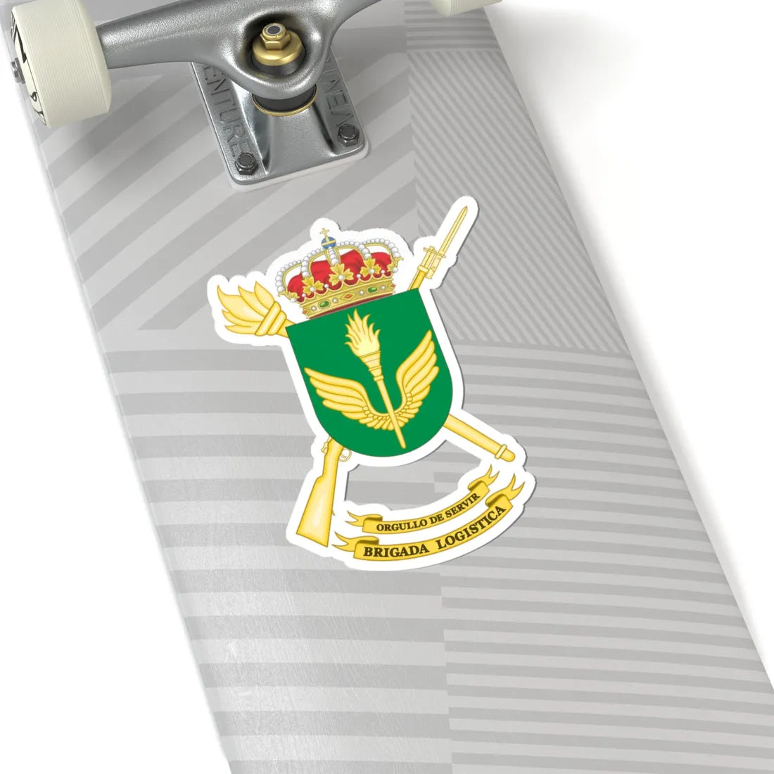Coat of Arms of the Spanish Army Logistic Brigade (Spain) (Coat of Arms) STICKER Vinyl Kiss-Cut Decal - The Sticker Space