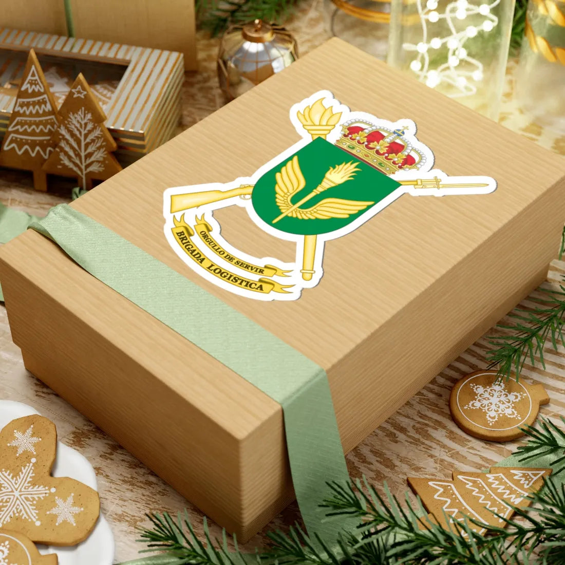 Coat of Arms of the Spanish Army Logistic Brigade (Spain) (Coat of Arms) STICKER Vinyl Kiss-Cut Decal - The Sticker Space