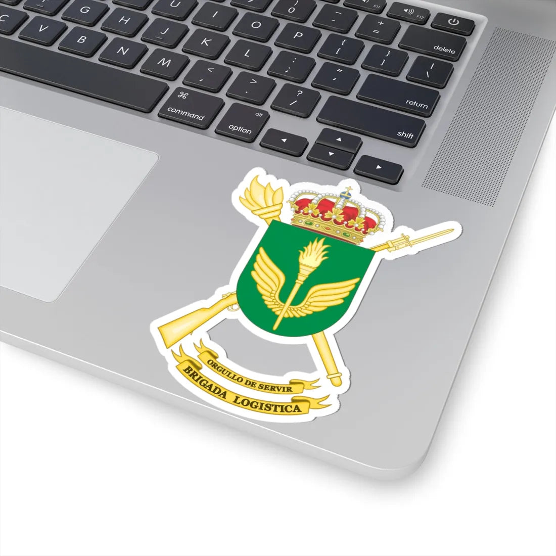Coat of Arms of the Spanish Army Logistic Brigade (Spain) (Coat of Arms) STICKER Vinyl Kiss-Cut Decal - The Sticker Space