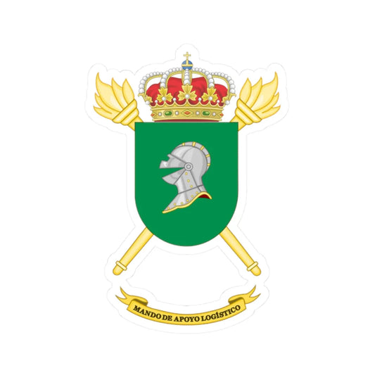 Coat of Arms of the Spanish Army Logistic Support Command (Spain) (Coat of Arms) STICKER Vinyl Kiss-Cut Decal 2 Inch White - The Sticker Space