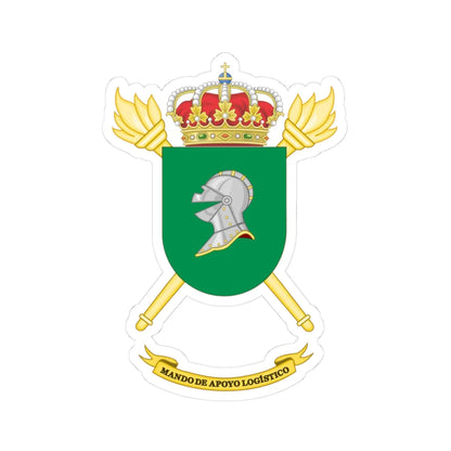 Coat of Arms of the Spanish Army Logistic Support Command (Spain) (Coat of Arms) STICKER Vinyl Kiss-Cut Decal 3 Inch White - The Sticker Space