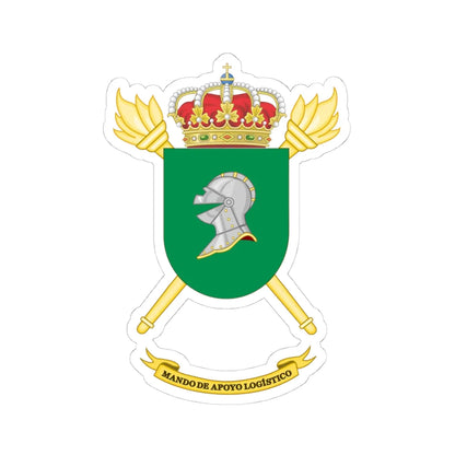 Coat of Arms of the Spanish Army Logistic Support Command (Spain) (Coat of Arms) STICKER Vinyl Kiss-Cut Decal 4 Inch White - The Sticker Space