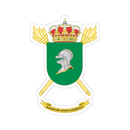 Coat of Arms of the Spanish Army Logistic Support Command (Spain) (Coat of Arms) STICKER Vinyl Kiss-Cut Decal 6 Inch White - The Sticker Space