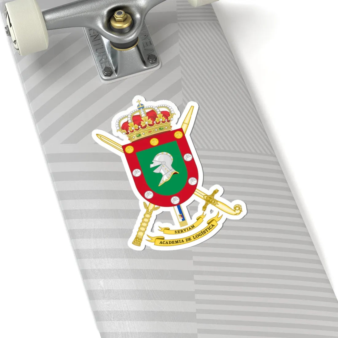 Coat of Arms of the Spanish Army Logistics Academy (Spain) (Coat of Arms) STICKER Vinyl Kiss-Cut Decal - The Sticker Space