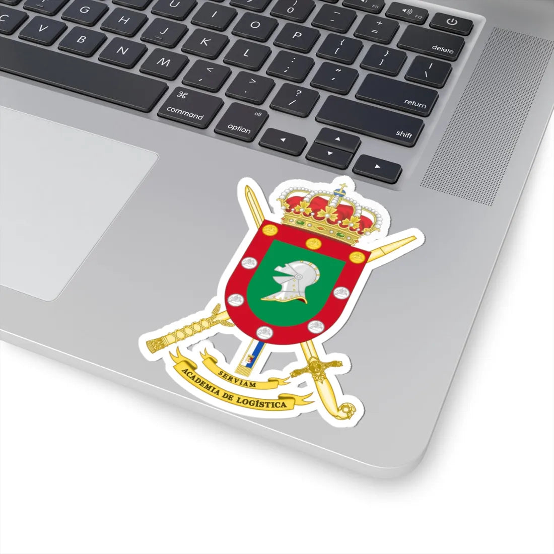 Coat of Arms of the Spanish Army Logistics Academy (Spain) (Coat of Arms) STICKER Vinyl Kiss-Cut Decal - The Sticker Space