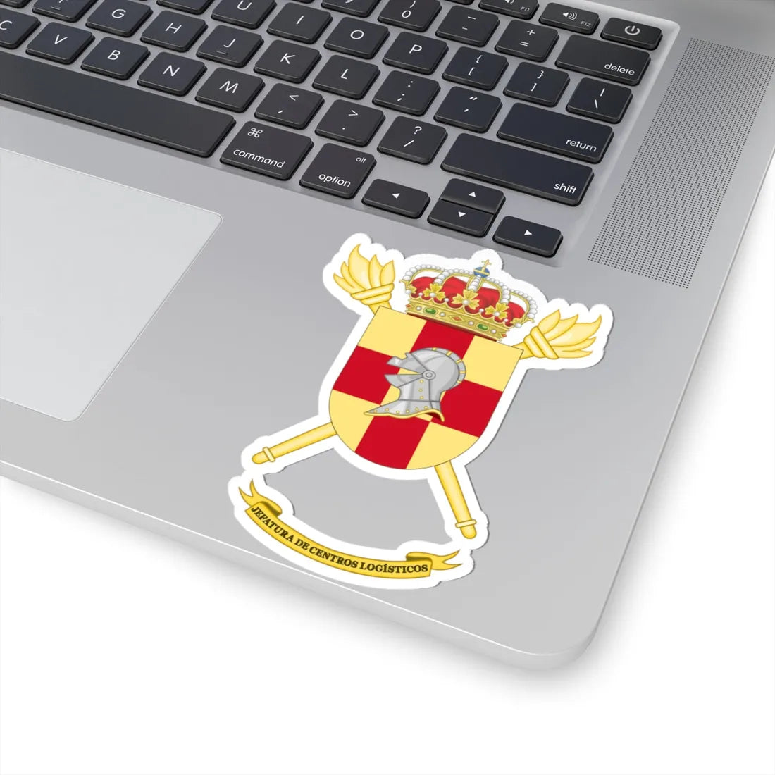 Coat of Arms of the Spanish Army Logistics Centers Command (Spain) (Coat of Arms) STICKER Vinyl Kiss-Cut Decal - The Sticker Space