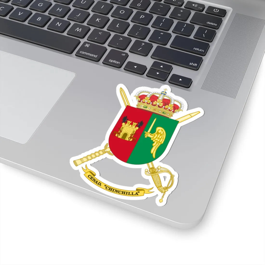 Coat of Arms of the Spanish Army National Training Center Chinchilla (Spain) (Coat of Arms) STICKER Vinyl Kiss-Cut Decal - The Sticker Space
