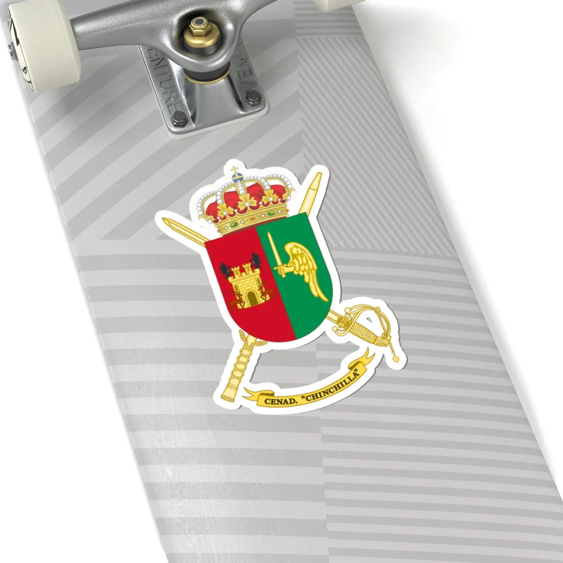 Coat of Arms of the Spanish Army National Training Center Chinchilla (Spain) (Coat of Arms) STICKER Vinyl Kiss-Cut Decal - The Sticker Space