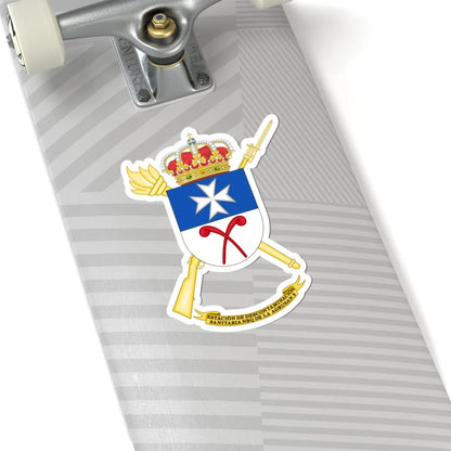 Coat of Arms of the Spanish Army NBC Decontamination Sanitary Station (Spain) (Coat of Arms) STICKER Vinyl Kiss-Cut Decal - The Sticker Space