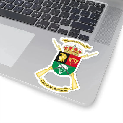 Coat of Arms of the Spanish Army Parachute Instruction Unit (Spain) (Coat of Arms) STICKER Vinyl Kiss-Cut Decal - The Sticker Space