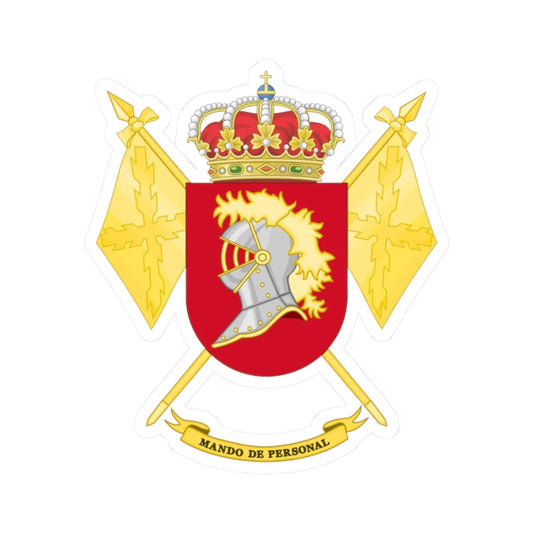 Coat of Arms of the Spanish Army Personnel Command (Spain) (Coat of Arms) STICKER Vinyl Kiss-Cut Decal 2 Inch White - The Sticker Space