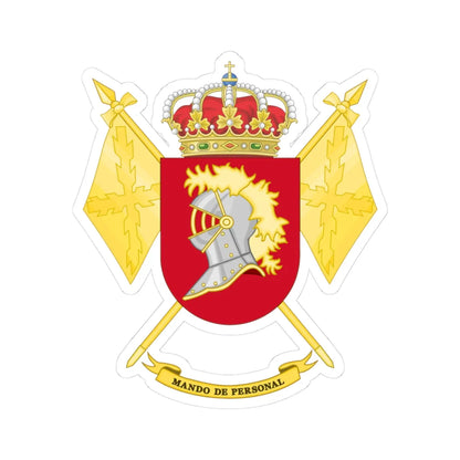 Coat of Arms of the Spanish Army Personnel Command (Spain) (Coat of Arms) STICKER Vinyl Kiss-Cut Decal 3 Inch White - The Sticker Space