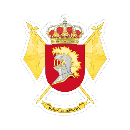Coat of Arms of the Spanish Army Personnel Command (Spain) (Coat of Arms) STICKER Vinyl Kiss-Cut Decal 4 Inch White - The Sticker Space