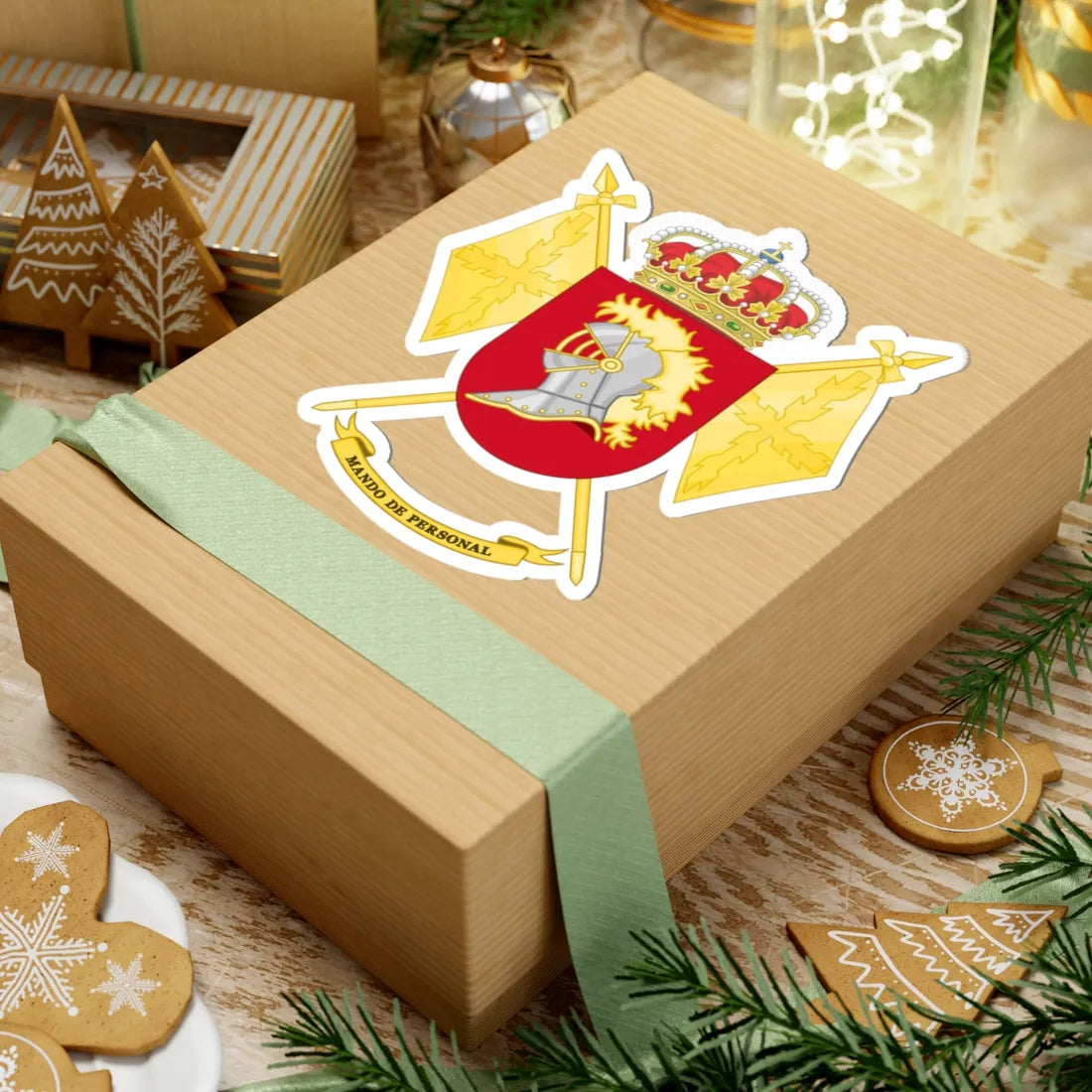 Coat of Arms of the Spanish Army Personnel Command (Spain) (Coat of Arms) STICKER Vinyl Kiss-Cut Decal - The Sticker Space