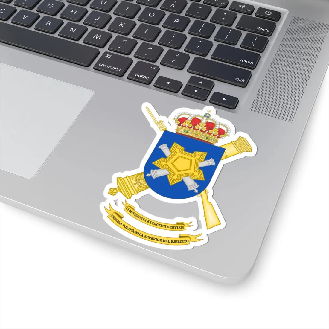 Coat of Arms of the Spanish Army Polytechnic School (Spain) (Coat of Arms) STICKER Vinyl Kiss-Cut Decal - The Sticker Space