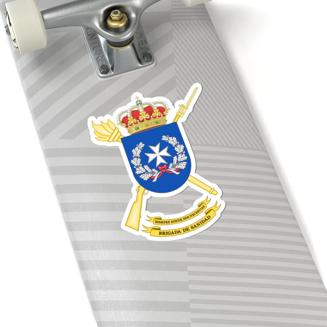Coat of Arms of the Spanish Army Sanitary Brigade (Spain) (Coat of Arms) STICKER Vinyl Kiss-Cut Decal - The Sticker Space