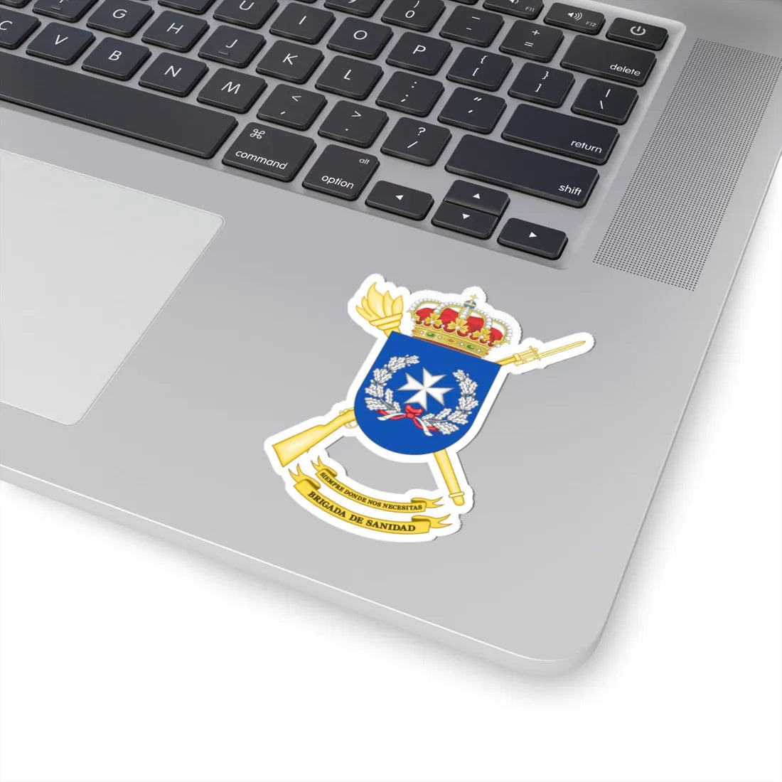 Coat of Arms of the Spanish Army Sanitary Brigade (Spain) (Coat of Arms) STICKER Vinyl Kiss-Cut Decal - The Sticker Space