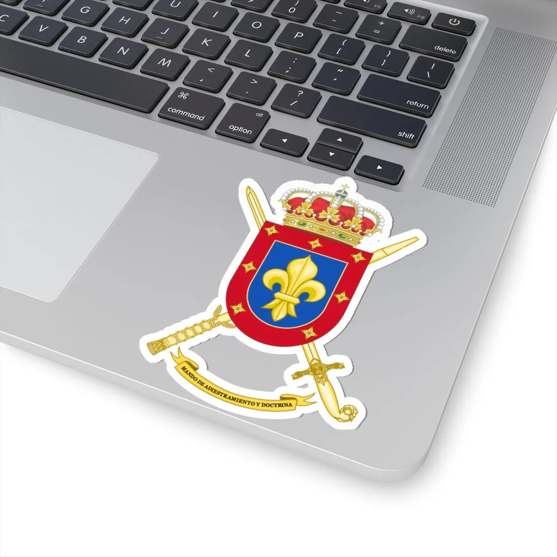 Coat of Arms of the Spanish Army Training and Doctrine Command (Spain) (Coat of Arms) STICKER Vinyl Kiss-Cut Decal - The Sticker Space