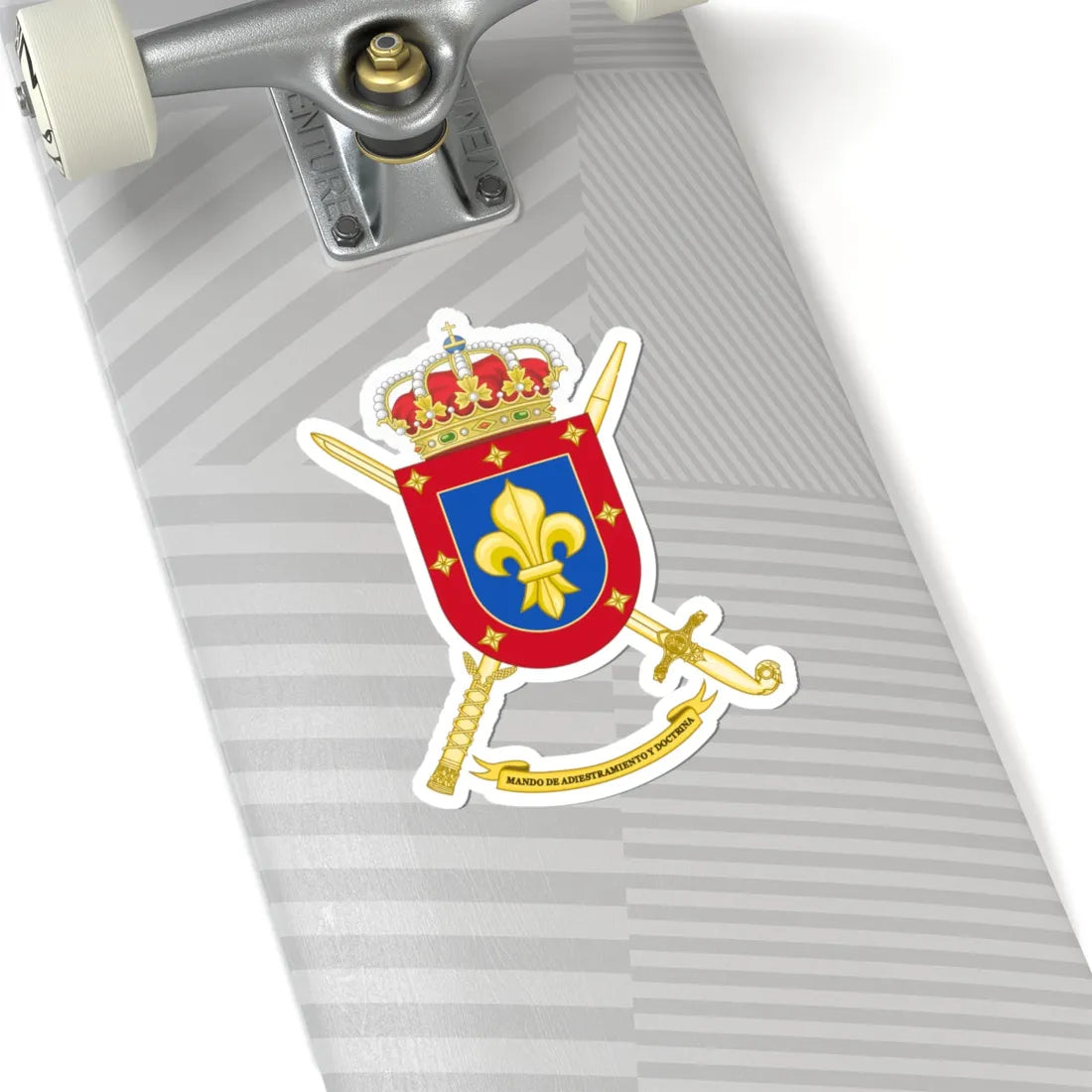 Coat of Arms of the Spanish Army Training and Doctrine Command (Spain) (Coat of Arms) STICKER Vinyl Kiss-Cut Decal - The Sticker Space