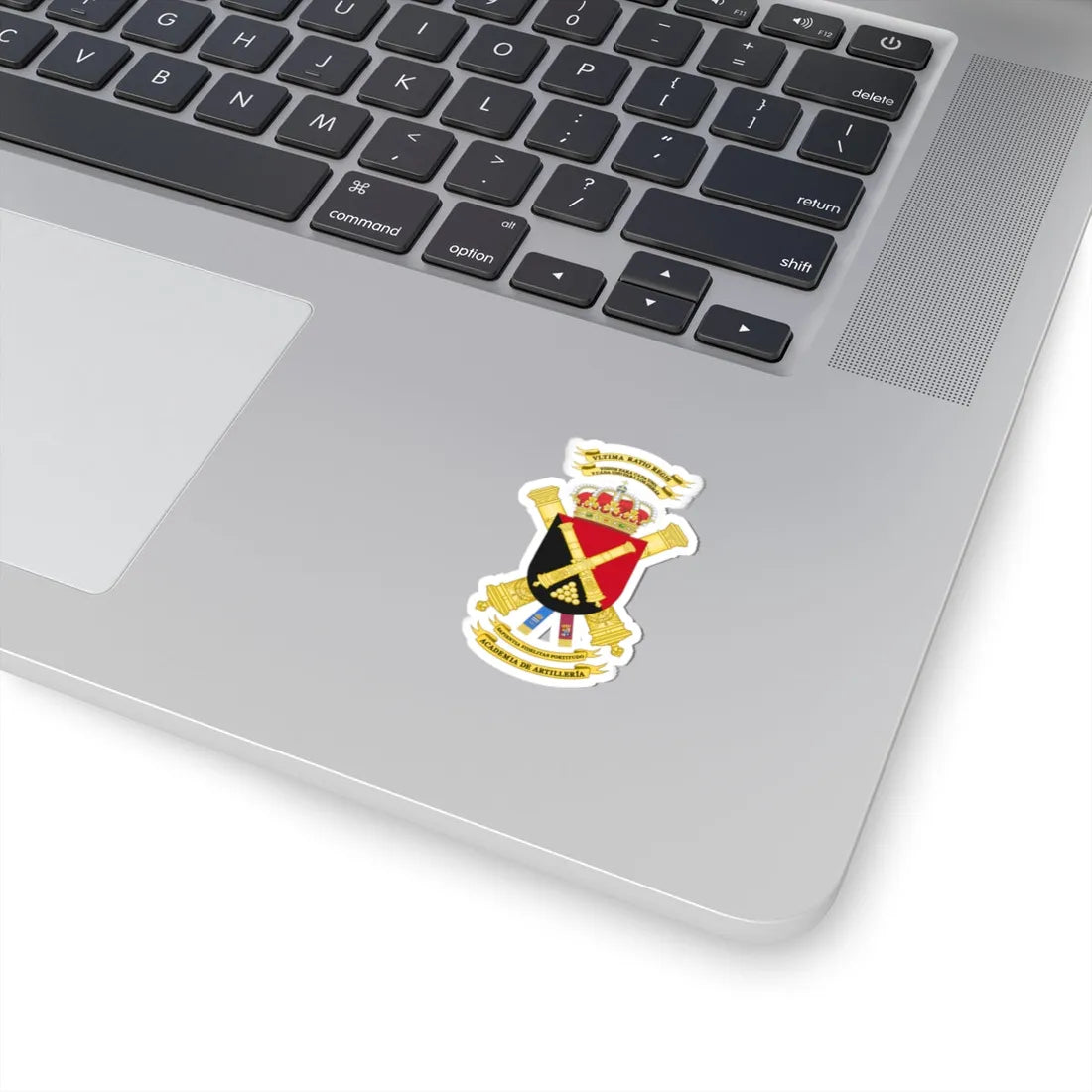 Coat of Arms of the Spanish Artillery Academy (Spain) (Coat of Arms) STICKER Vinyl Kiss-Cut Decal - The Sticker Space