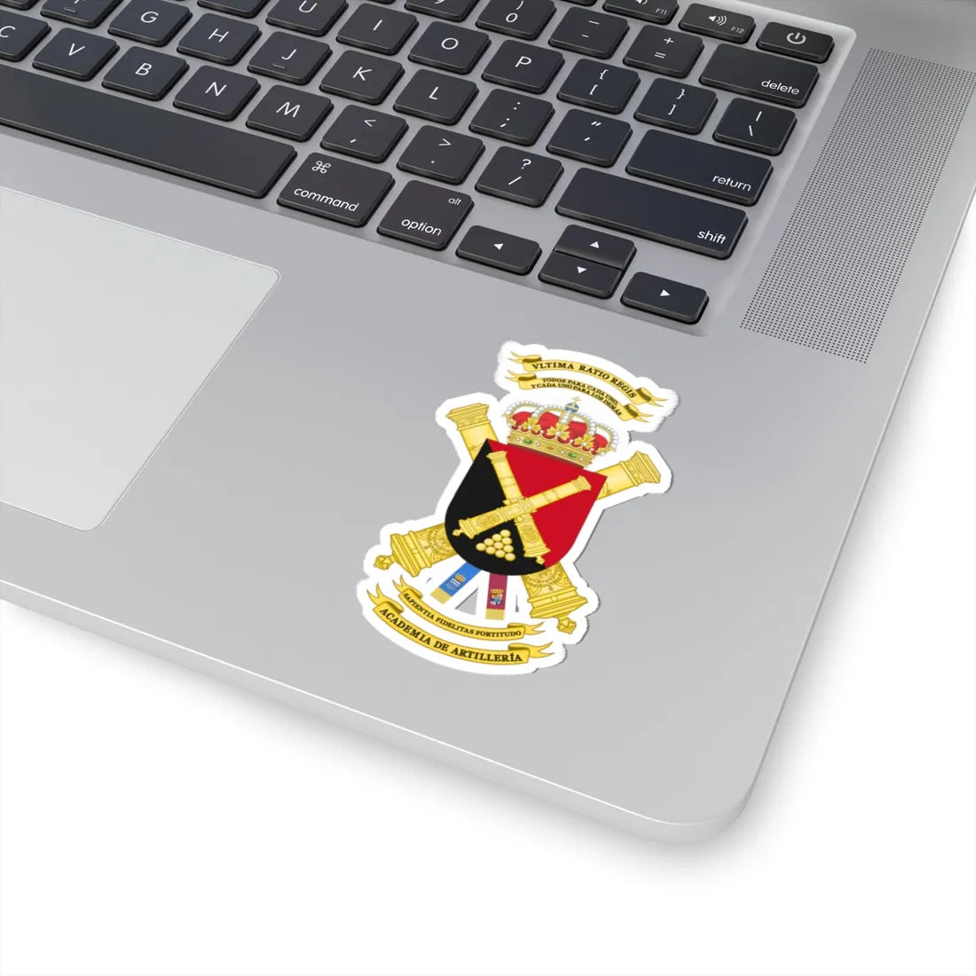 Coat of Arms of the Spanish Artillery Academy (Spain) (Coat of Arms) STICKER Vinyl Kiss-Cut Decal - The Sticker Space