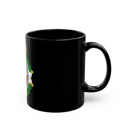 Coat of Arms of the Spanish Council of State - Black Coffee Mug-The Sticker Space