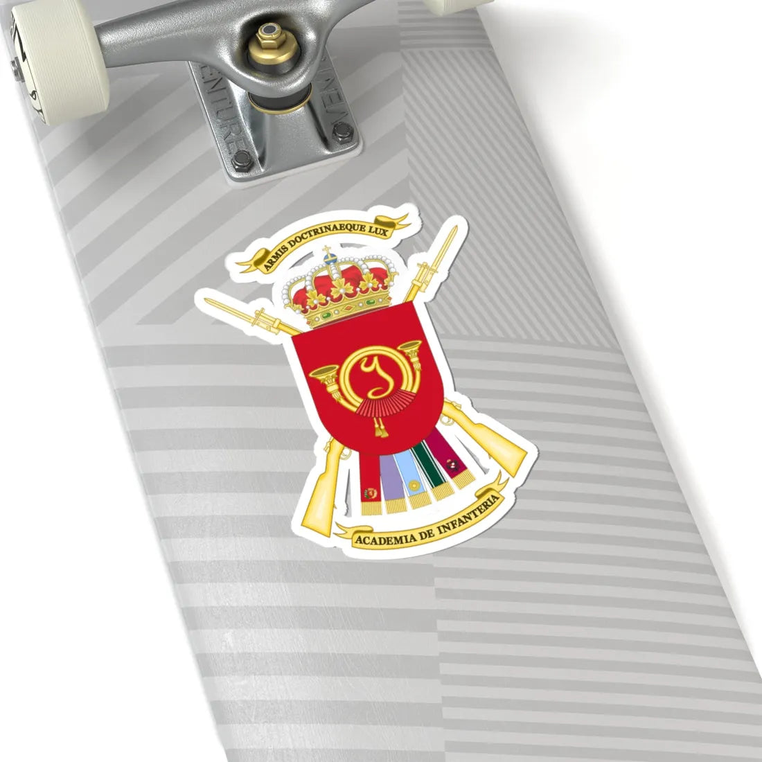 Coat of Arms of the Spanish Infantry Academy (Spain) (Coat of Arms) STICKER Vinyl Kiss-Cut Decal - The Sticker Space