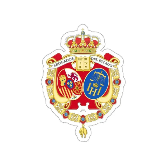 Coat of Arms of the Spanish Legal Representatives of the State STICKER Vinyl Die-Cut Decal 2 Inch - The Sticker Space