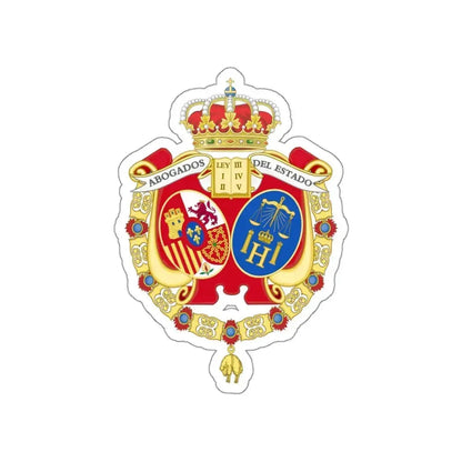 Coat of Arms of the Spanish Legal Representatives of the State STICKER Vinyl Die-Cut Decal 3 Inch - The Sticker Space