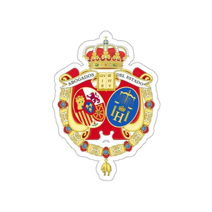Coat of Arms of the Spanish Legal Representatives of the State STICKER Vinyl Die-Cut Decal - The Sticker Space