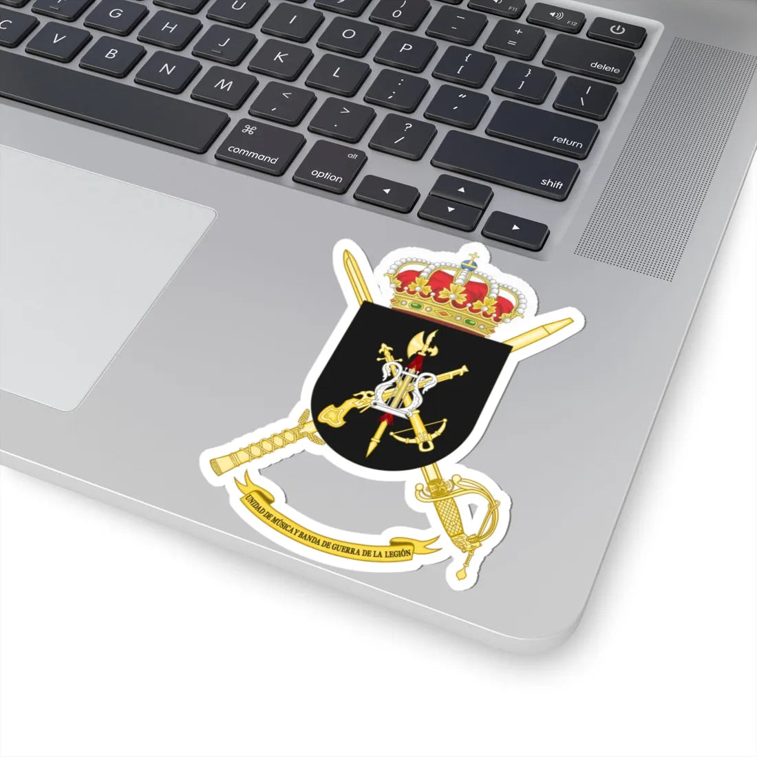 Coat of Arms of the Spanish Legion Band (Spain) (Coat of Arms) STICKER Vinyl Kiss-Cut Decal - The Sticker Space