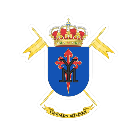 Coat of Arms of the Spanish Military Stud (Spain) (Coat of Arms) STICKER Vinyl Kiss-Cut Decal 2 Inch White - The Sticker Space