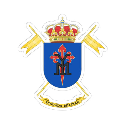 Coat of Arms of the Spanish Military Stud (Spain) (Coat of Arms) STICKER Vinyl Kiss-Cut Decal 6 Inch White - The Sticker Space