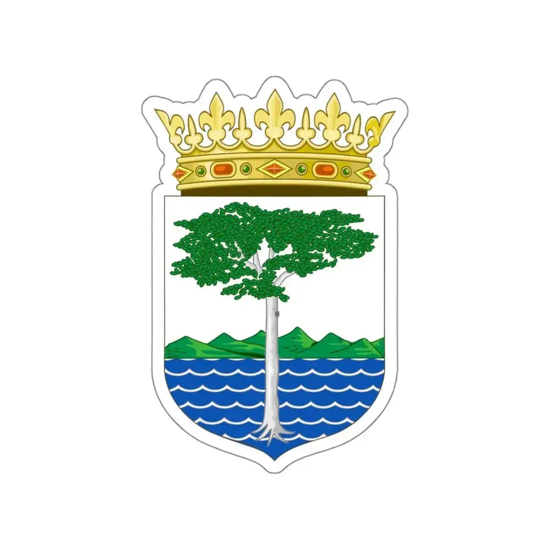 Coat of Arms of the Spanish Province of Río Muni STICKER Vinyl Die-Cut Decal - The Sticker Space