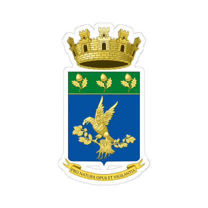 Coat of Arms of the State Forestry Corps (Italy) (Coat of Arms) STICKER Vinyl Kiss-Cut Decal 6 Inch White - The Sticker Space