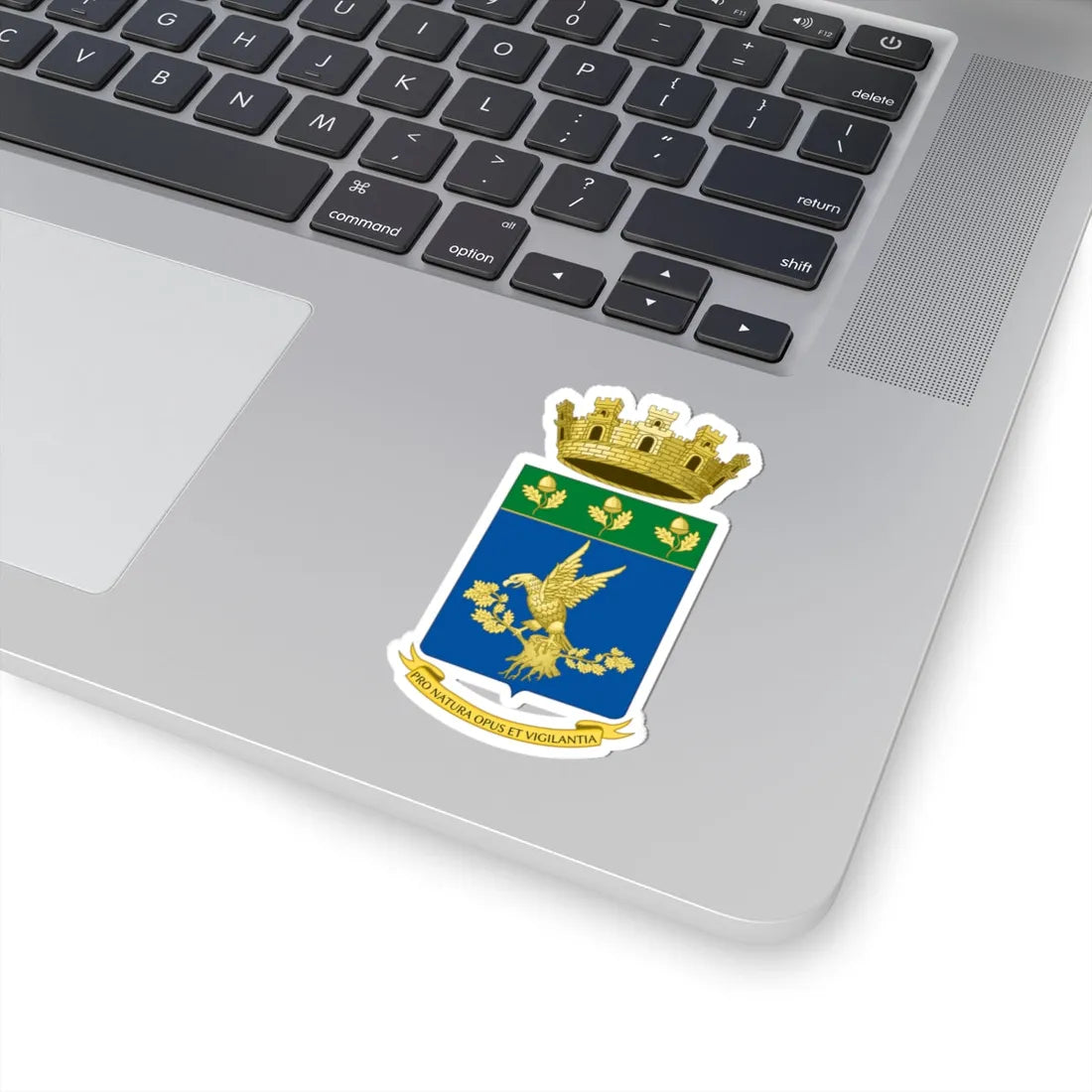 Coat of Arms of the State Forestry Corps (Italy) (Coat of Arms) STICKER Vinyl Kiss-Cut Decal - The Sticker Space