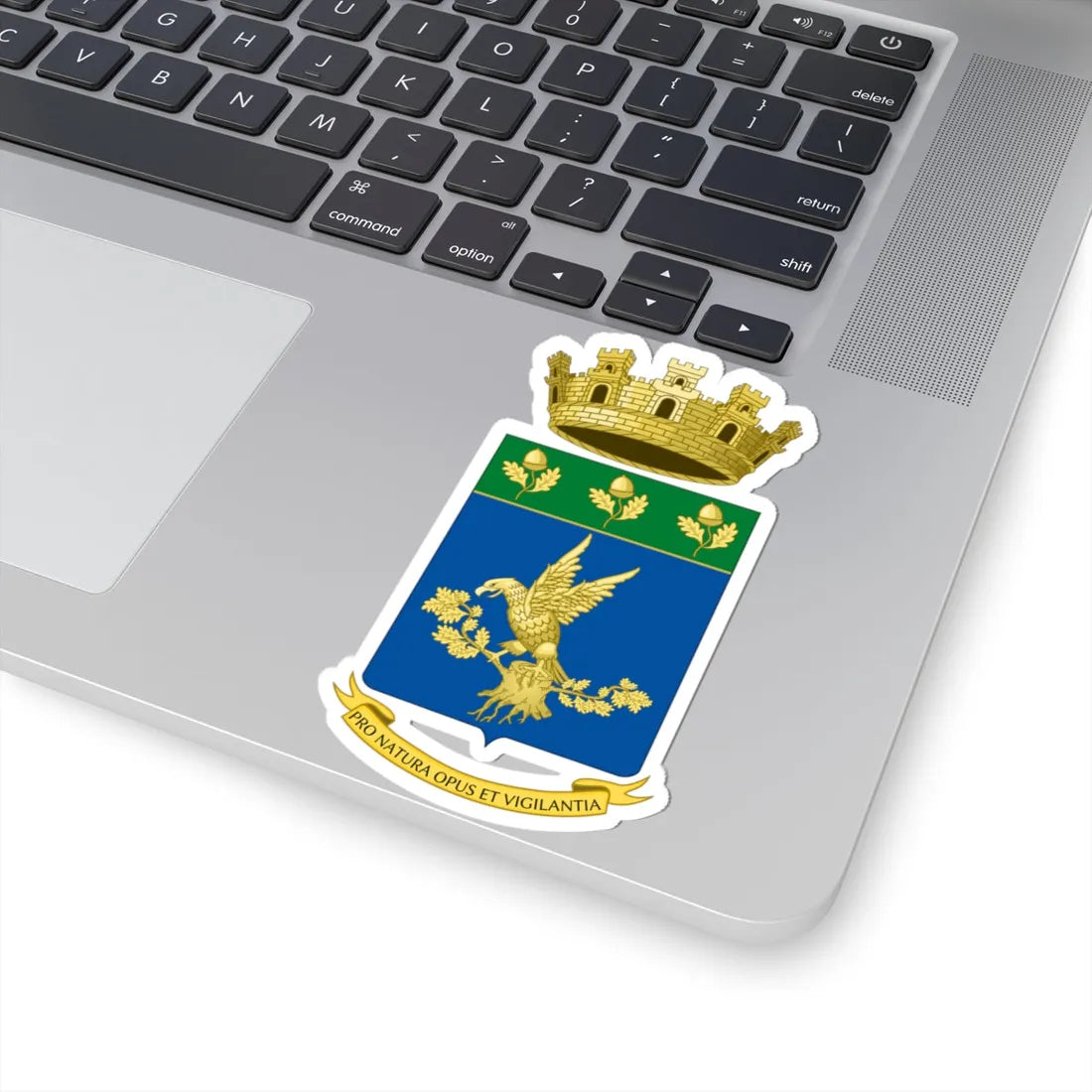 Coat of Arms of the State Forestry Corps (Italy) (Coat of Arms) STICKER Vinyl Kiss-Cut Decal - The Sticker Space