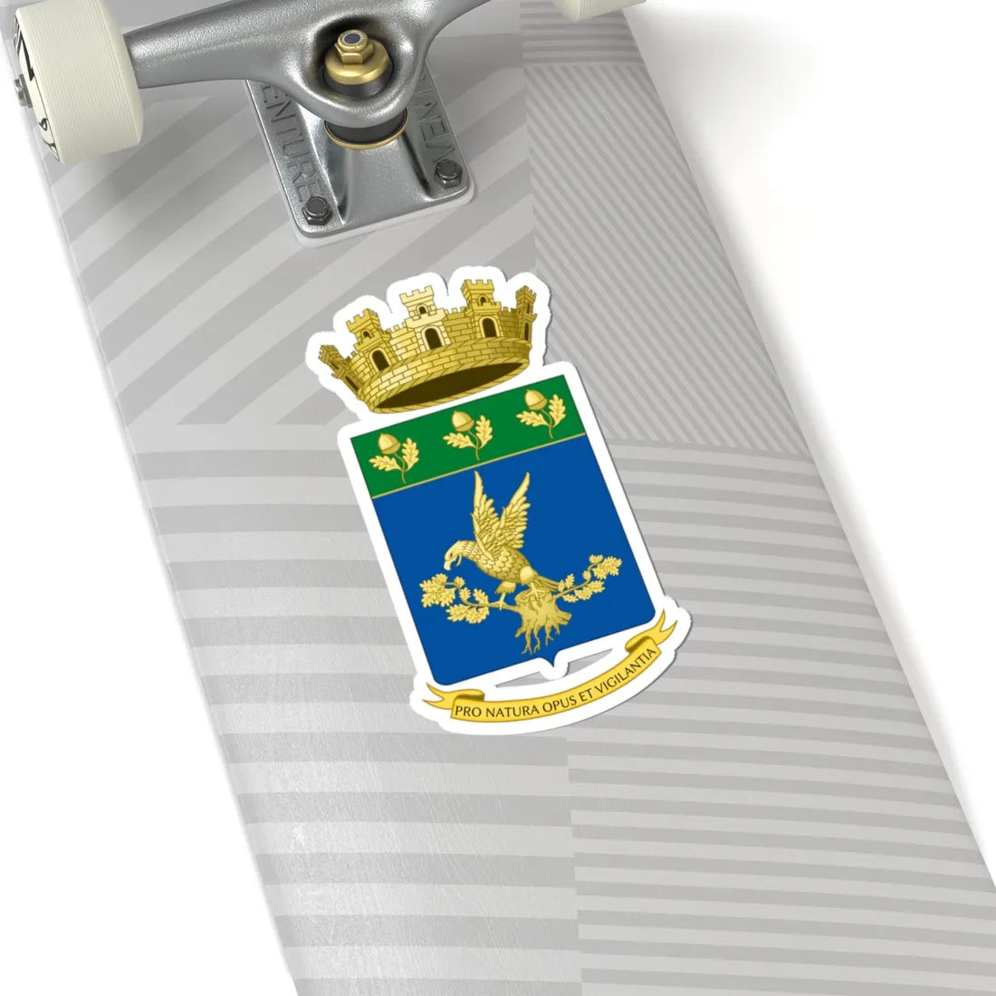 Coat of Arms of the State Forestry Corps (Italy) (Coat of Arms) STICKER Vinyl Kiss-Cut Decal - The Sticker Space