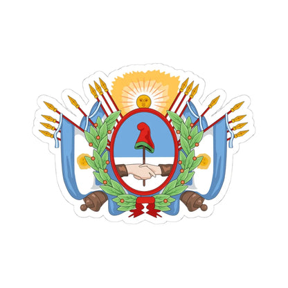 Coat of arms of the State of Buenos Aires (Argentina) (Coat of Arms) STICKER Vinyl Kiss-Cut Decal 4 Inch White - The Sticker Space