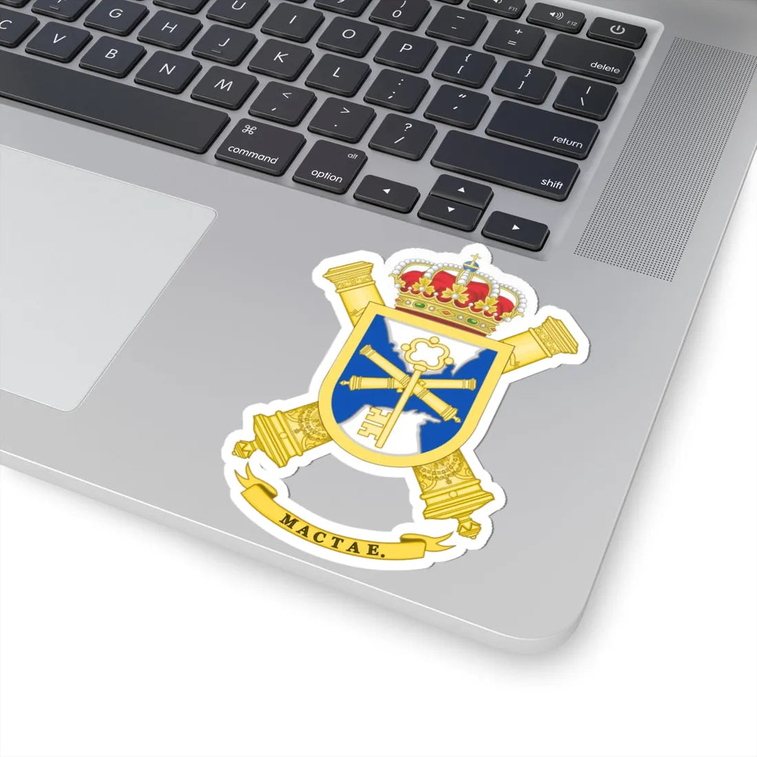 Coat of Arms of the Strait Coastal Artillery Command (Spain) (Coat of Arms) STICKER Vinyl Kiss-Cut Decal - The Sticker Space