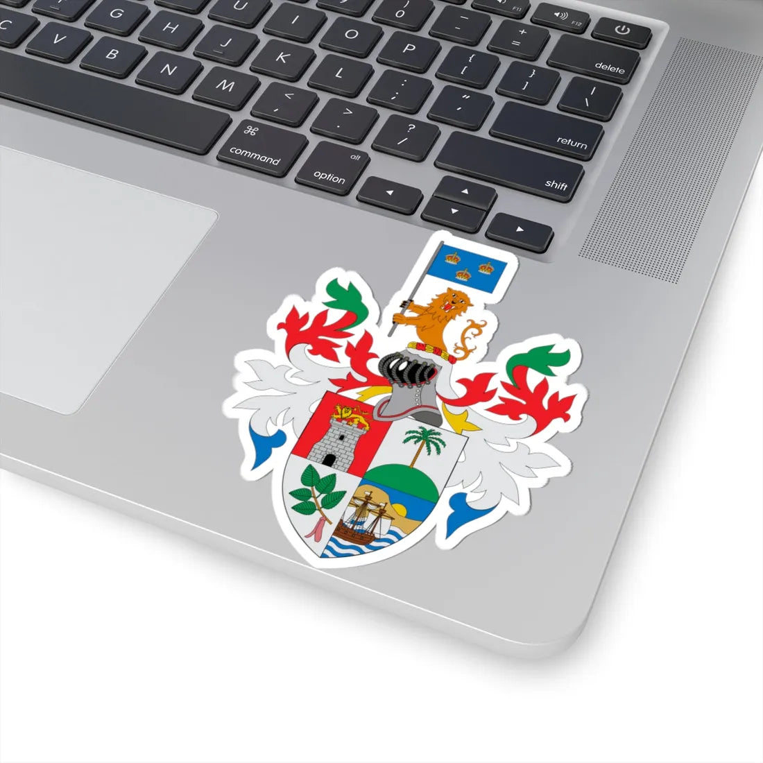 Coat of arms of the Straits Settlements (Spain) (Coat of Arms) STICKER Vinyl Kiss-Cut Decal - The Sticker Space