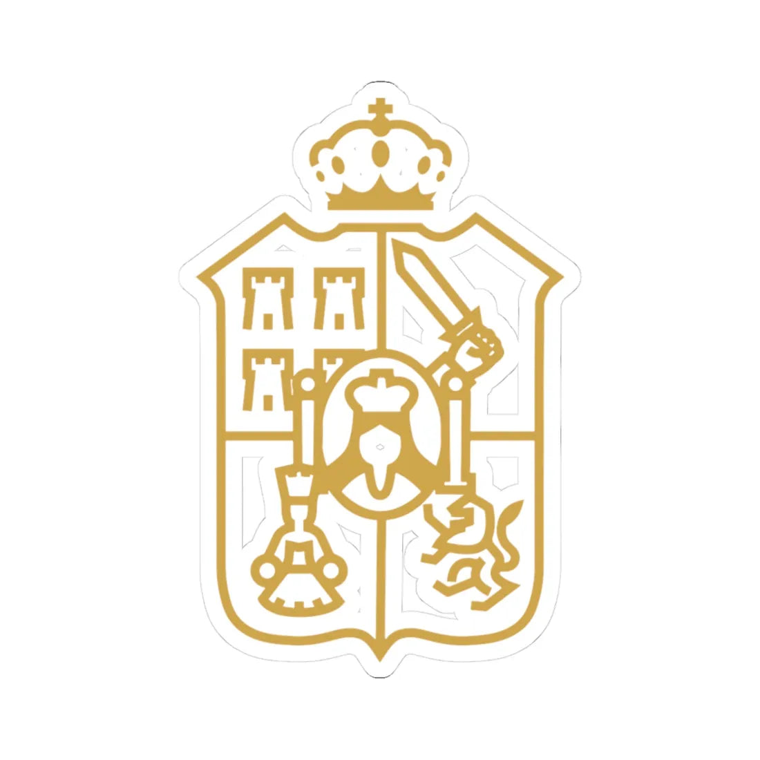 Coat of arms of the Tabasco Congress (Mexico) (Coat of Arms) STICKER Vinyl Kiss-Cut Decal 3 Inch White - The Sticker Space