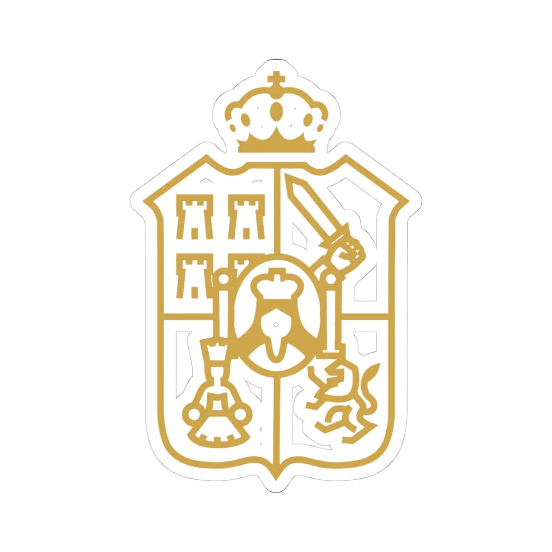 Coat of arms of the Tabasco Congress (Mexico) (Coat of Arms) STICKER Vinyl Kiss-Cut Decal 4 Inch White - The Sticker Space