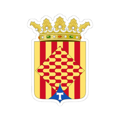 Coat of Arms of the Tarragona Province (Spain) (Coat of Arms) STICKER Vinyl Kiss-Cut Decal 6 Inch White - The Sticker Space