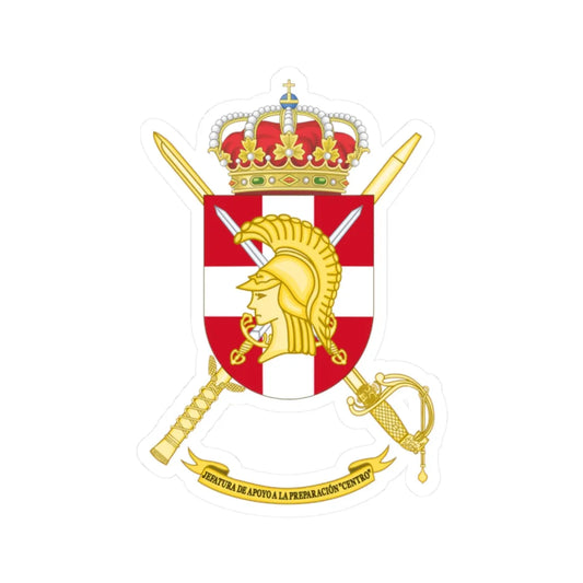 Coat of Arms of the Training Command - Centro (Spain) (Coat of Arms) STICKER Vinyl Kiss-Cut Decal 2 Inch White - The Sticker Space