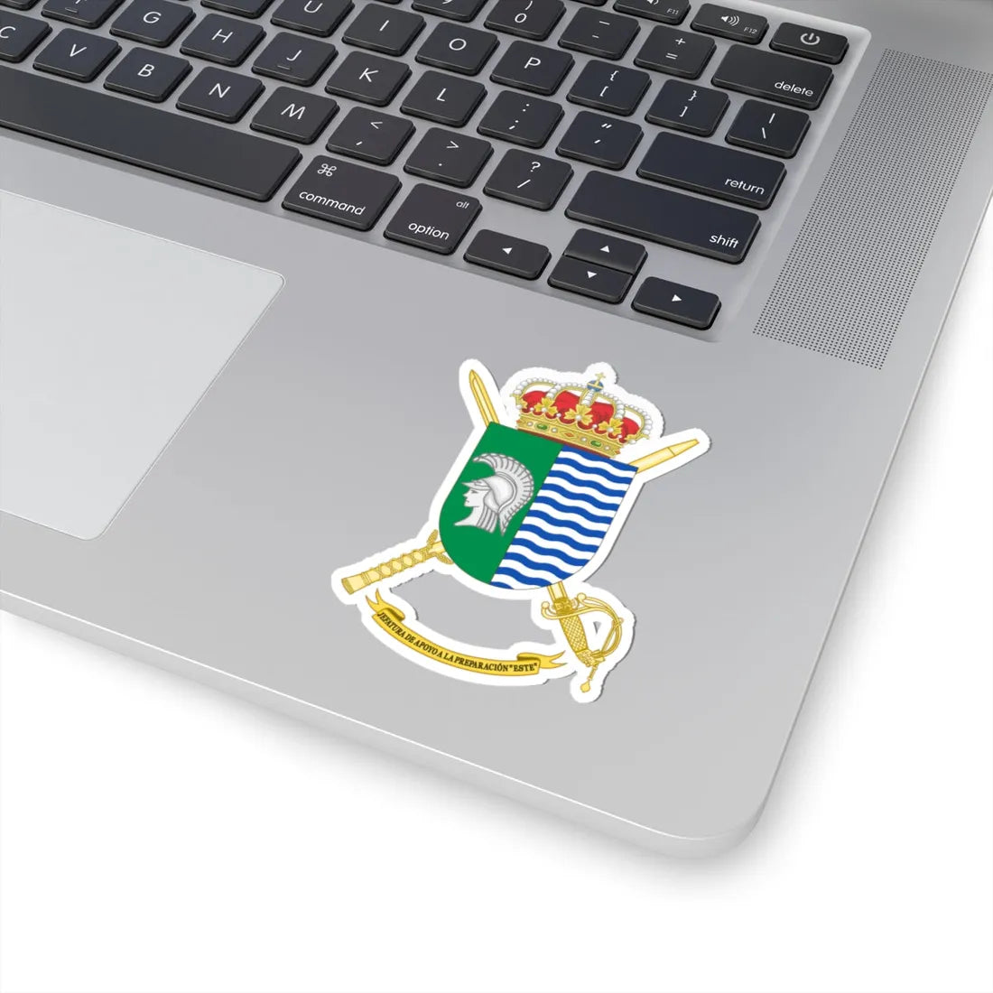 Coat of Arms of the Training Command - Este (Spain) (Coat of Arms) STICKER Vinyl Kiss-Cut Decal - The Sticker Space